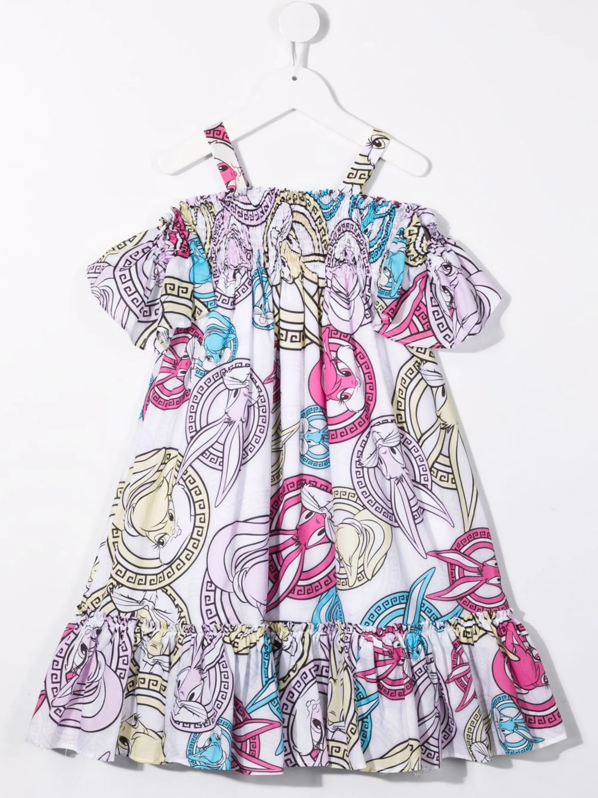 

Платье Looney Tunes с открытыми плечами Monnalisa, белый