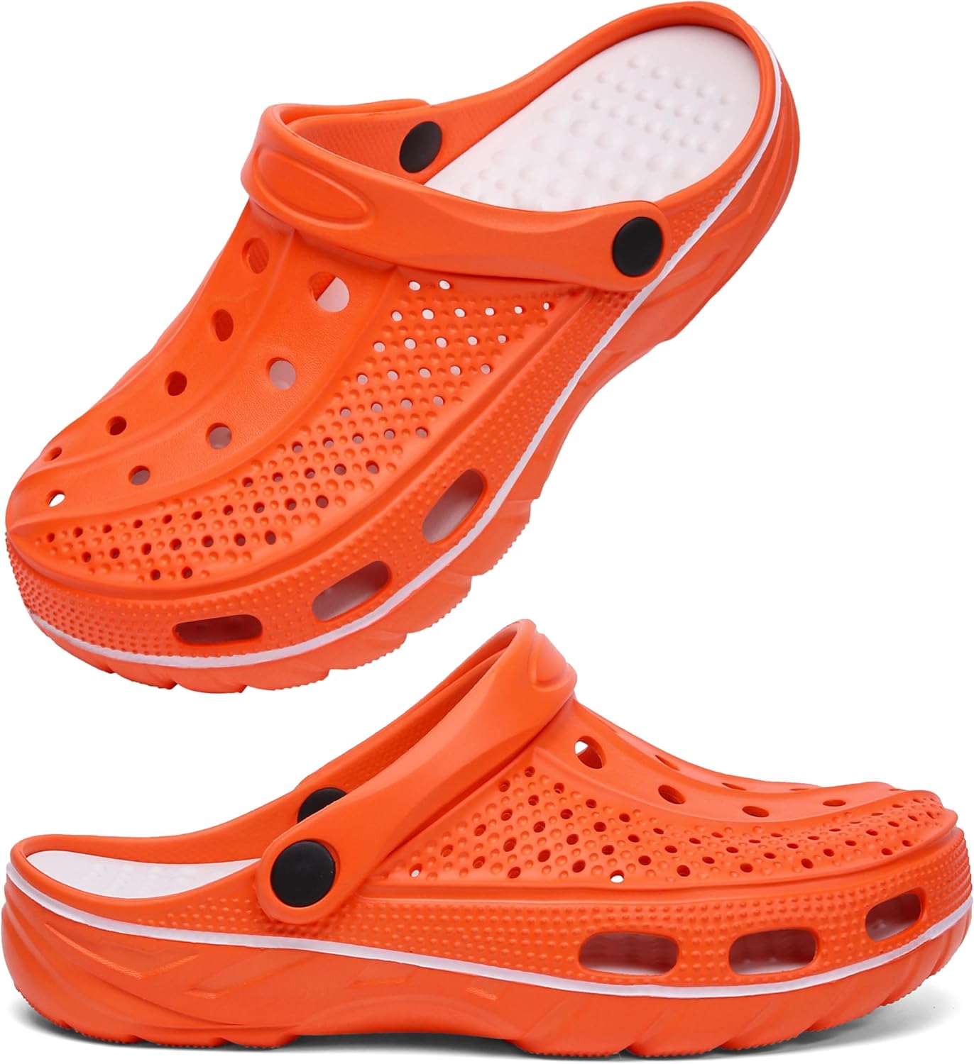 

Женские и мужские ортопедические сабо с поддержкой свода стопы, садовые туфли, сандалии, тапочки с стельками при плантарном фасциите Inminpin, оранжевый