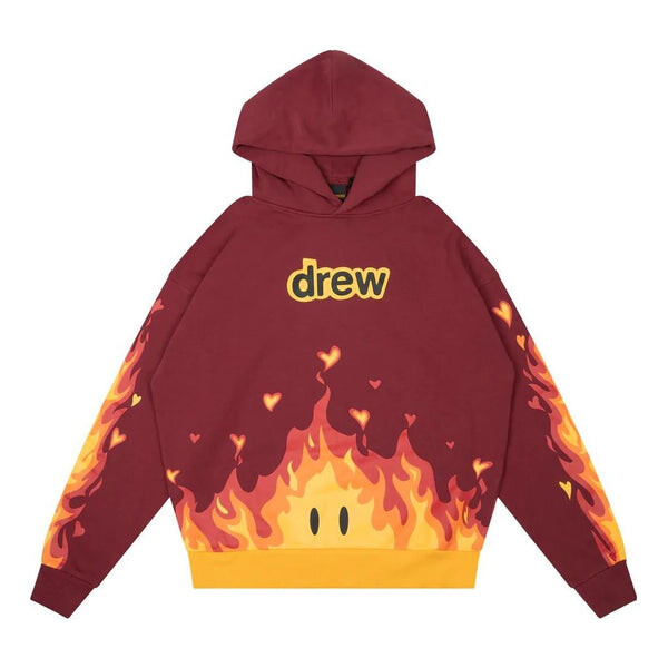 

Толстовка fire hoodie 'burgundy' Drew House, бургундия