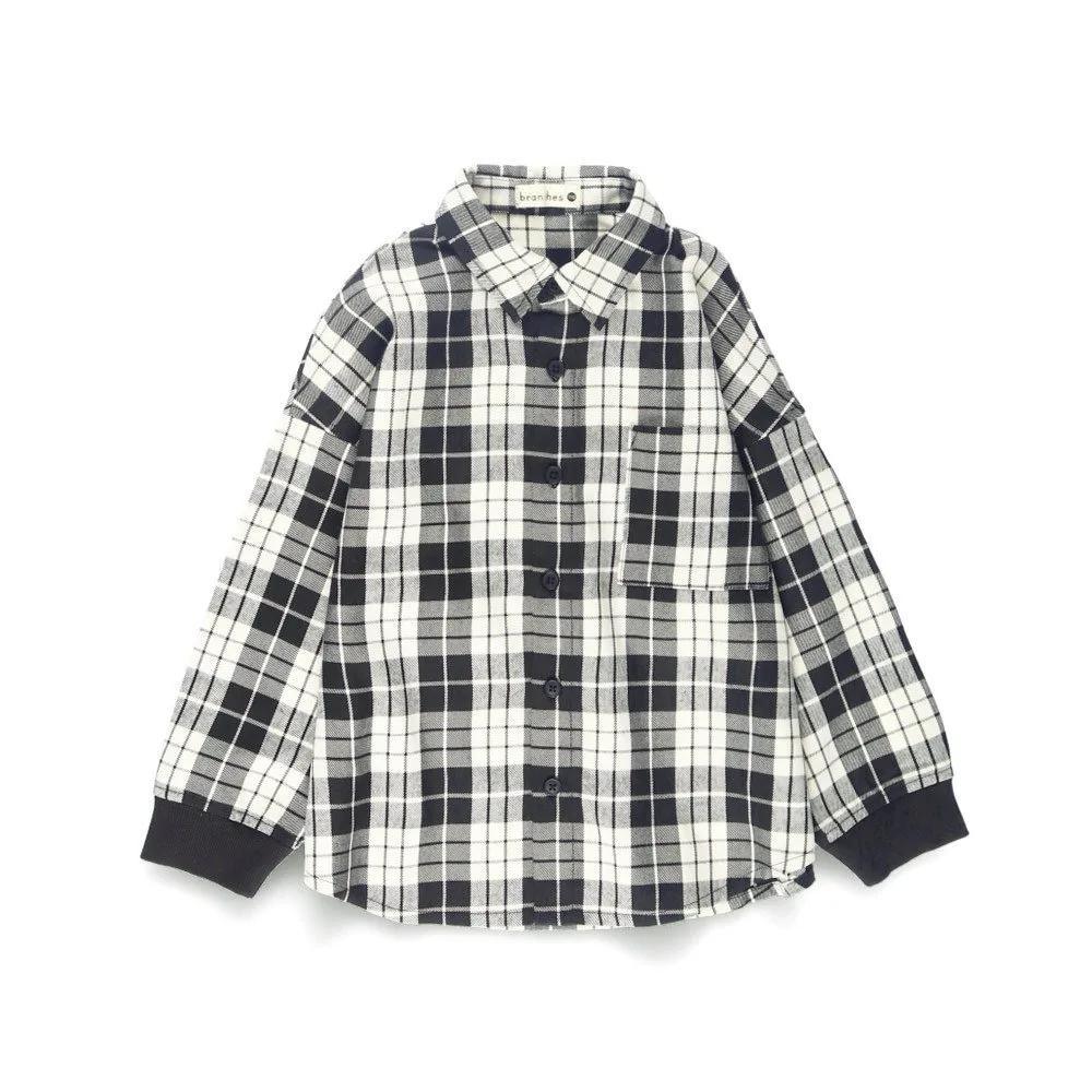 Клетчатая рубашка Branshes, black — фото 4