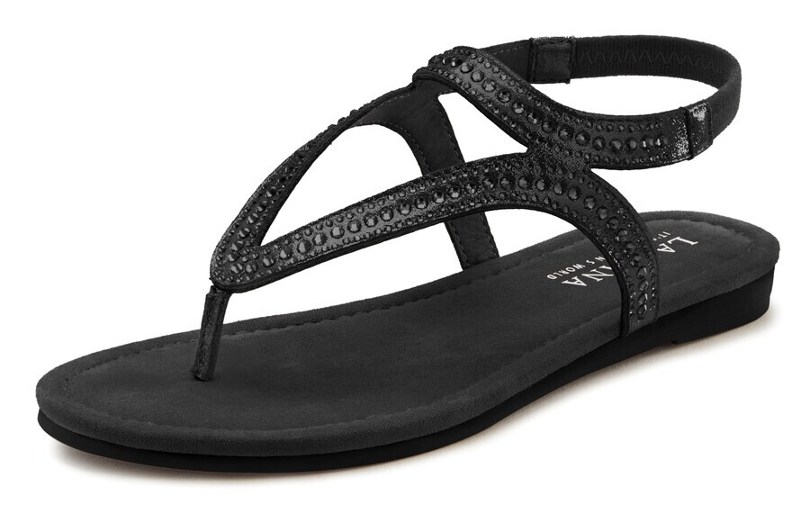 Сандалии с т-образным ремешком LASCANA T-Bar Sandals, черный
