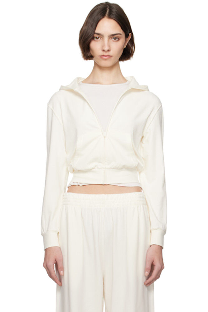 

Толстовка с капюшоном из хлопкового джерси Off-White на молнии SKIMS