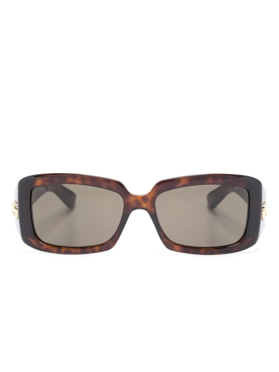

Gucci Eyewear солнцезащитные очки в прямоугольной оправе с логотипом, коричневый