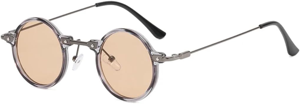 

Солнцезащитные очки с защитой от УФ-излучения UV400 | Маленькая круглая оправа | Линзы конфетных цветов для занятий спортом на открытом воздухе и вождения DSVIGF, Gray Tea