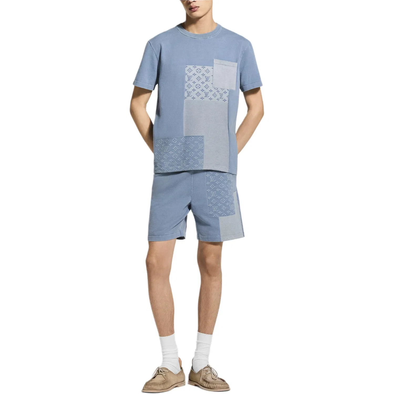 Футболка Louis Vuitton синяя — фото 4
