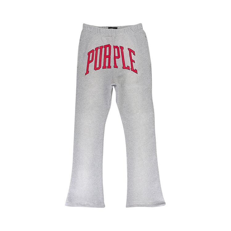 

Брюки PURPLE BRAND Collegiate Flared Pants 'Heather', серый