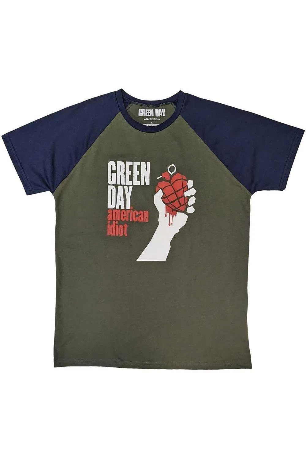

Футболка реглан American Idiot Green Day, зеленый
