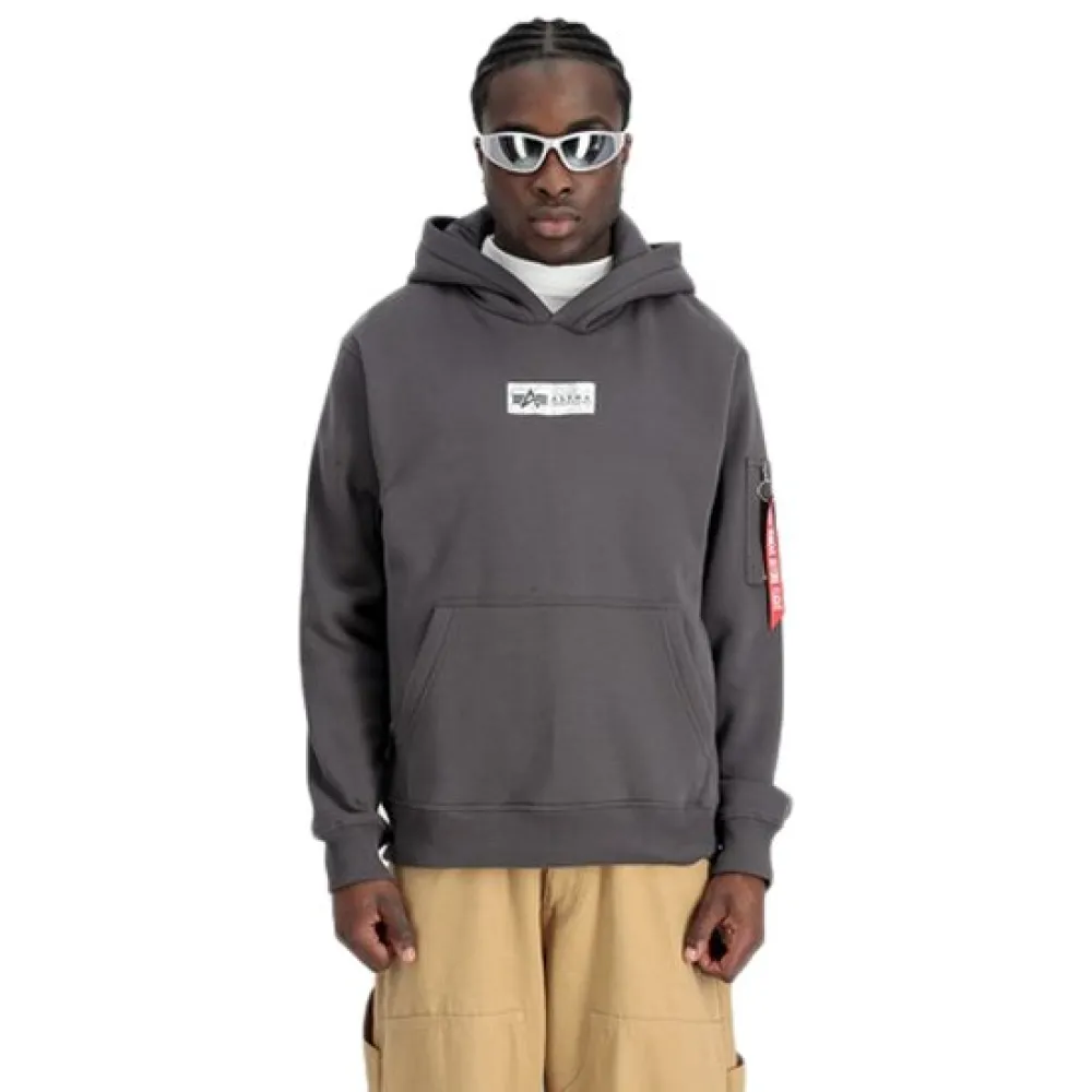 

Худи Alpha Industries Metal Plate, серый