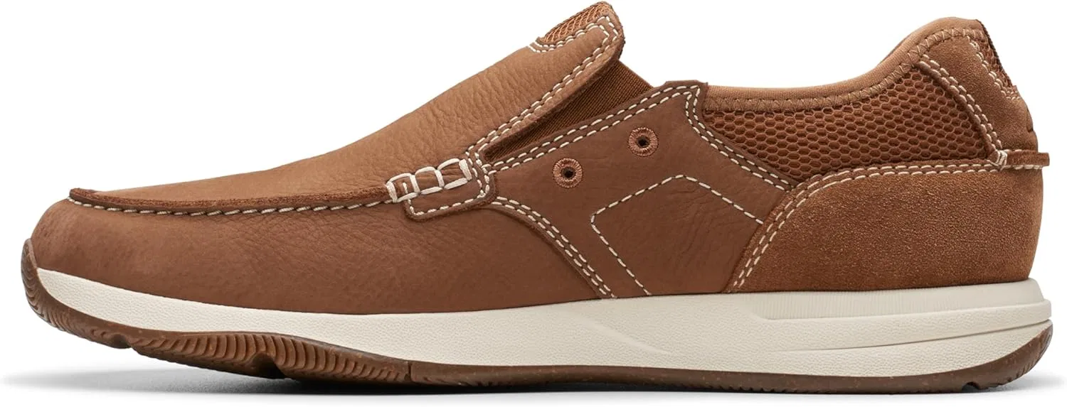 Туфли Clarks Herren Sailview StepSlipper, Light Tan Nubuck — фото 3