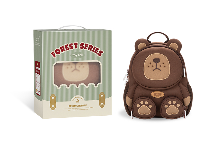 

ZOY ZOII Детский рюкзак из полиэстера, Clumsy Big Brown Bear