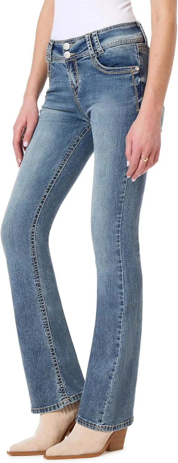 

Джинсы WallFlower Luscious Curvy Bootcut для женщин, Mid-Rise Insta Stretch Denim