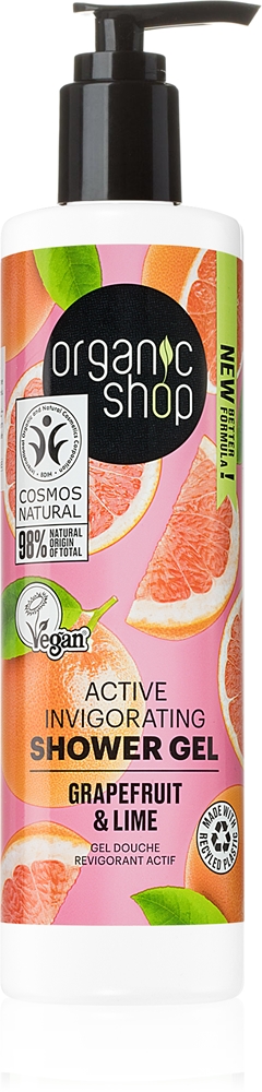 

Активный гель для душа с грейпфрутом и лаймом Organic Shop, 280 мл