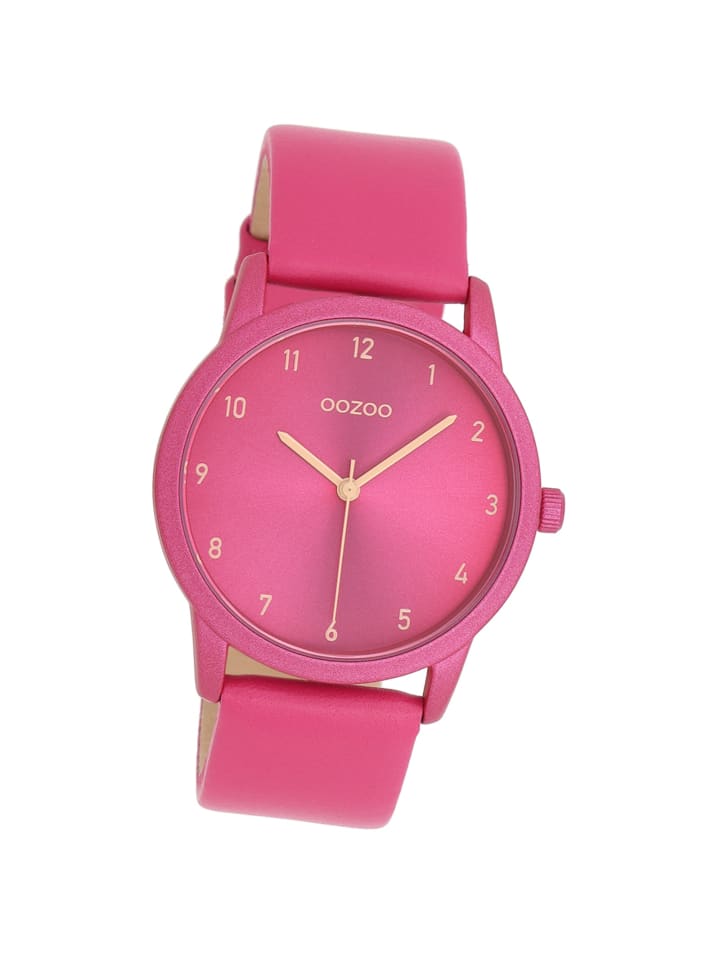 

Аналоговые наручные часы Oozoo Timepieces, розовые, средний размер (примерно 38 мм)