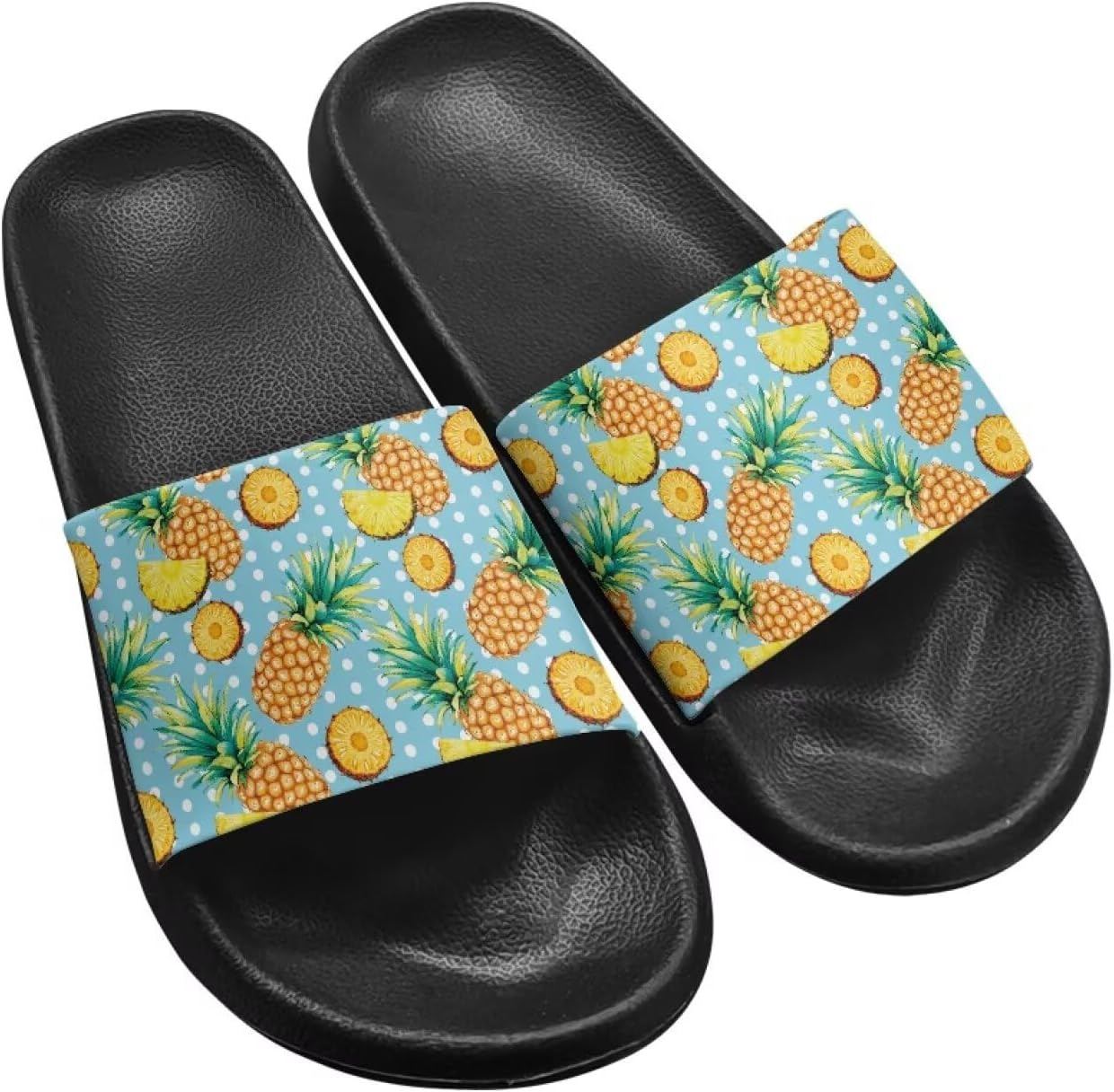 

Шлепанцы Hechitok унисекс, мягкие шлепанцы EVA с толстой подошвой, открытый носок, Pineapple