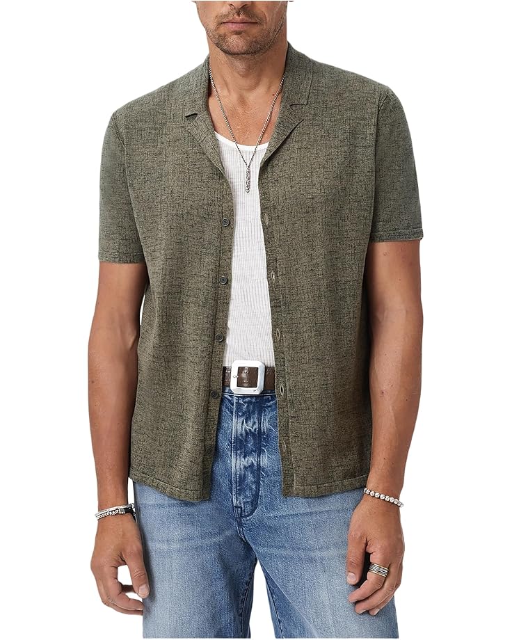 

Мужская футболка John Varvatos Nayeem Camp Y2545W25, Sage Brush, Зеленый, Мужская футболка John Varvatos Nayeem Camp Y2545W25, Sage Brush