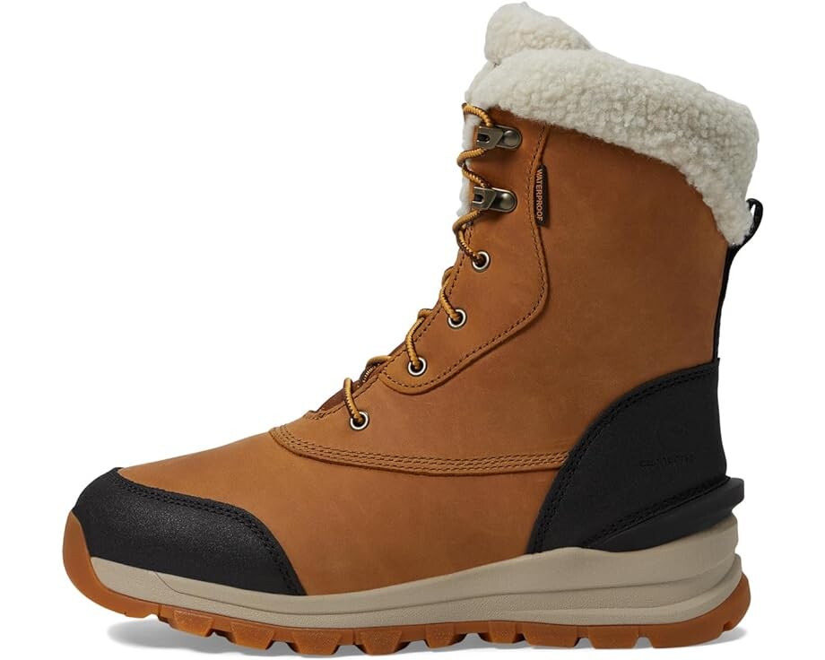Ботинки Carhartt Pellston WP Ins. 8" Winter, цвет Light Brown Oil Nubuck — фото 4