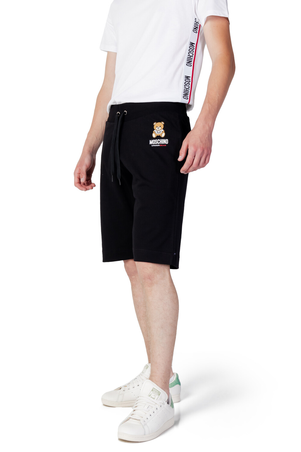 

Шорты Moschino Underwear на кулиске с принтом, черный