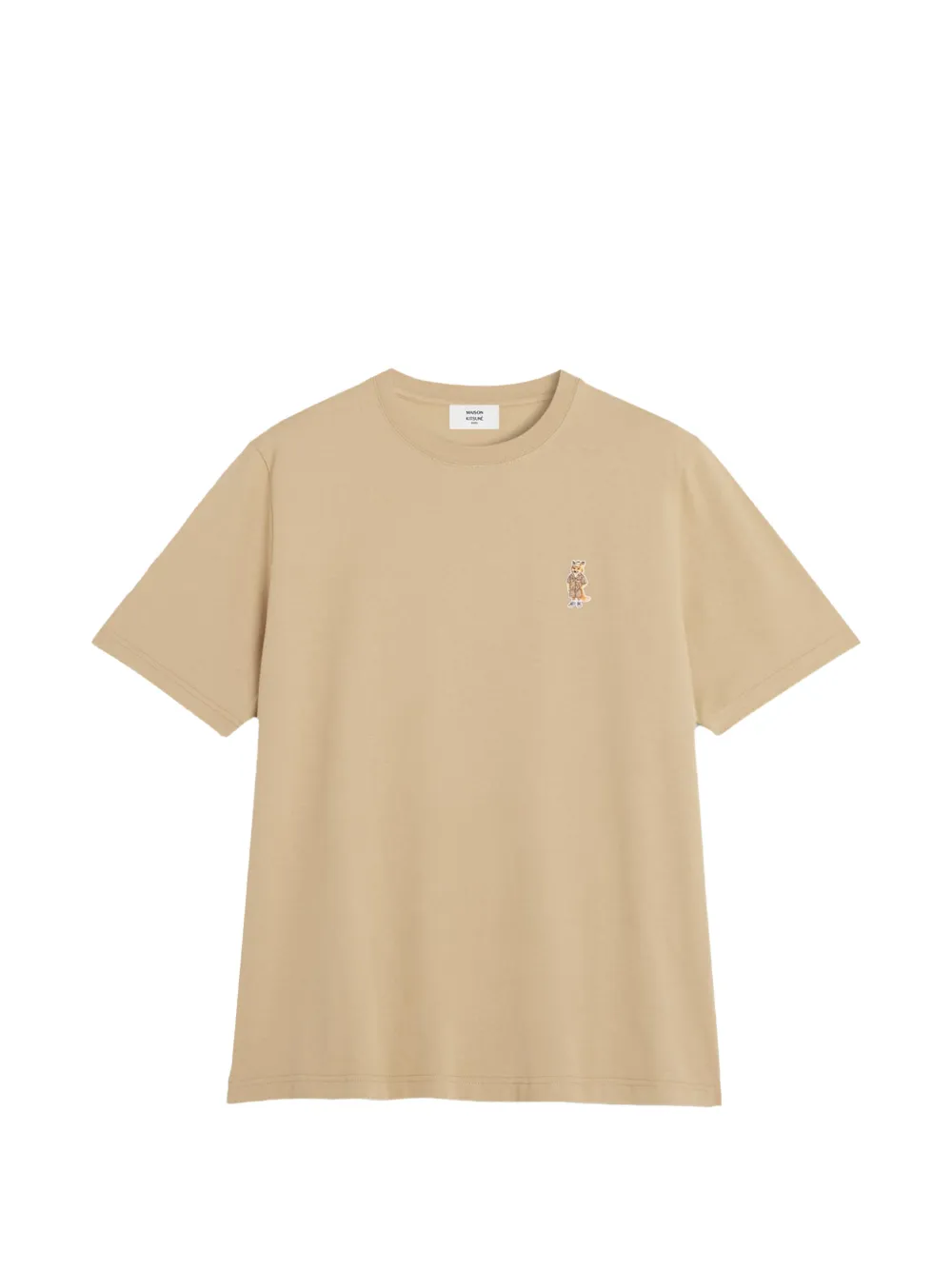 

Футболка с вышивкой Maison Kitsune, бежевый