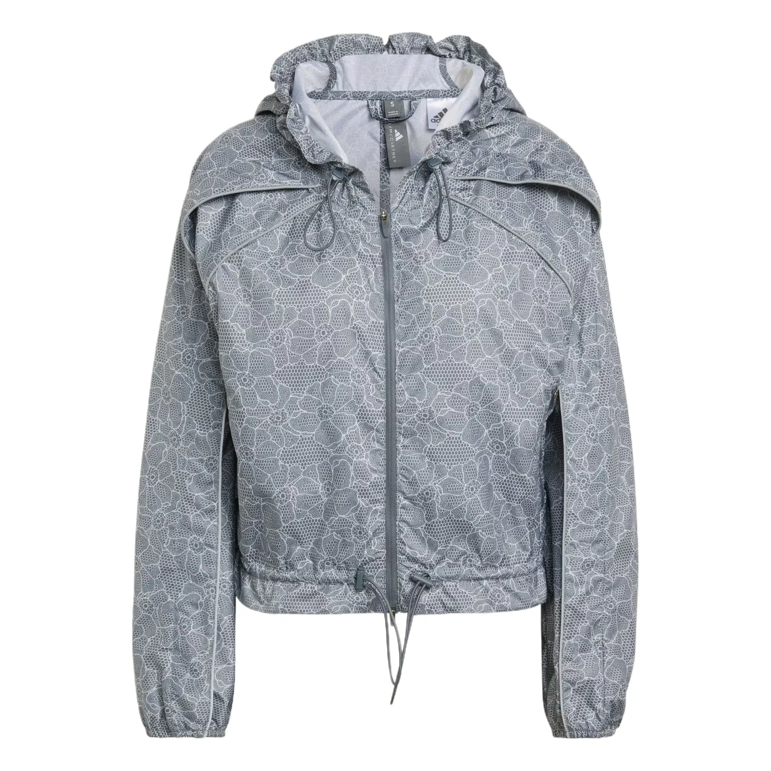 Куртка Running Print Adidas, Light Pure Gray/Agate