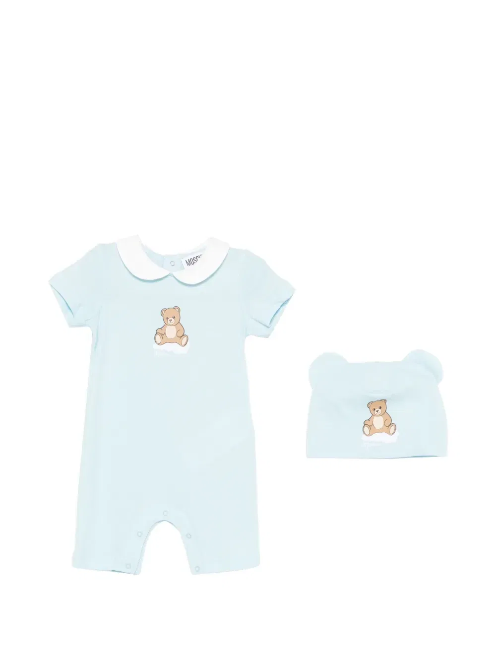 Комплект с принтом Teddy Moschino Kids, синий