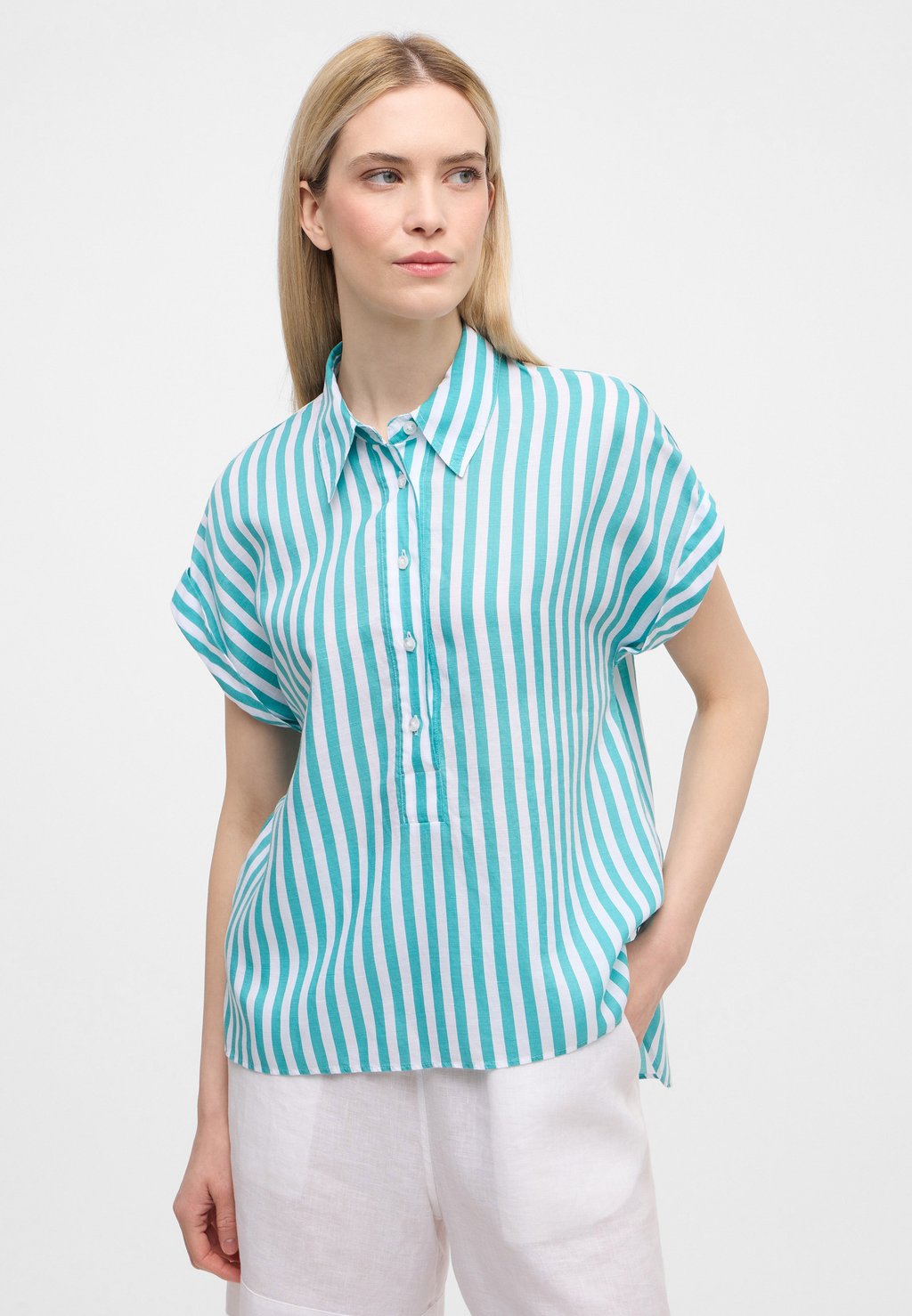 

Блузка на пуговицах LOOSE FIT Eterna, синий