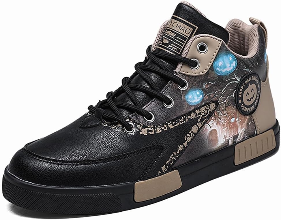 

Мужские высокие кроссовки VAXAV для бега по дороге, скейтборда, прогулок и вождения, черный