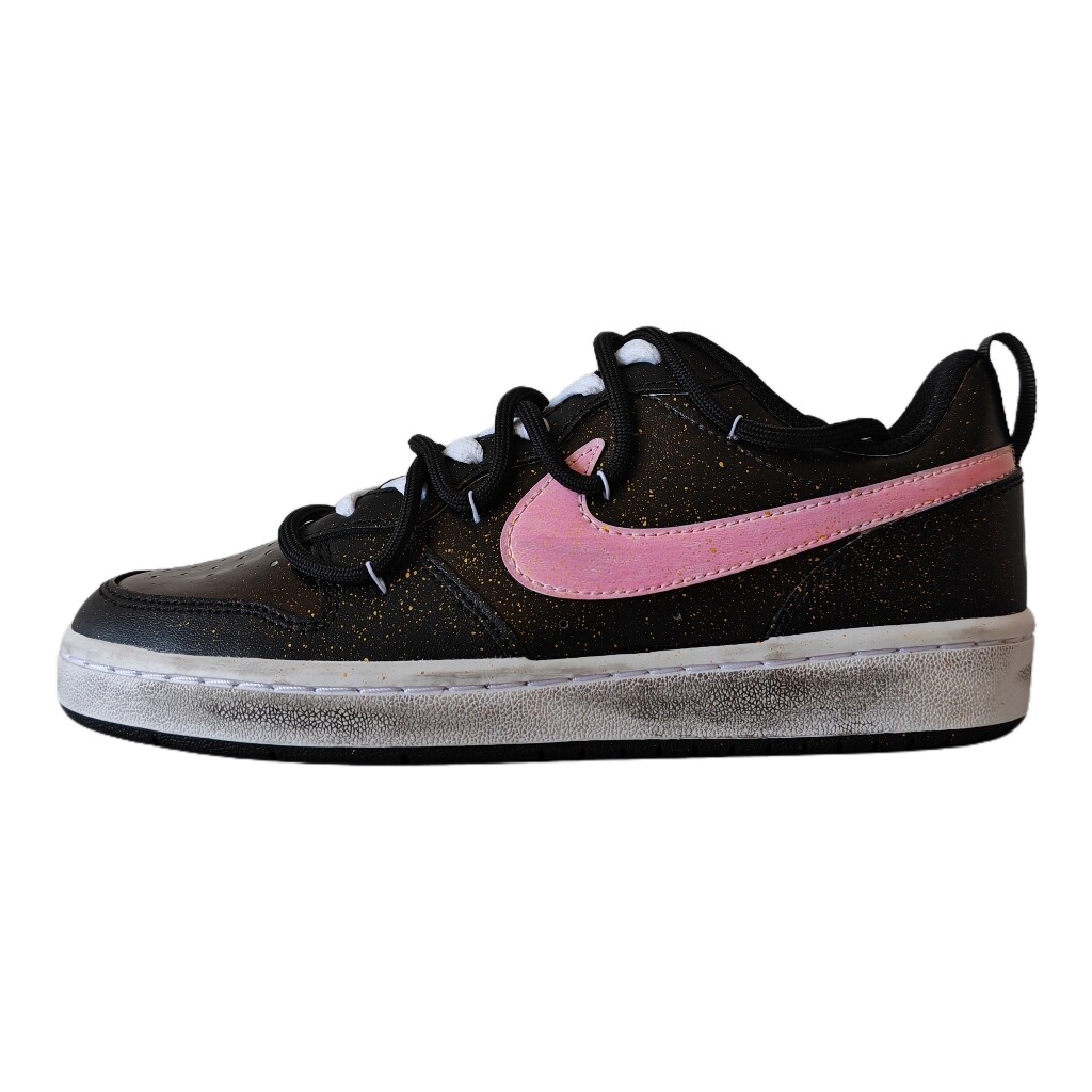 

Кроссовки Nike Court Borough 2 Skateboarding Shoes Women's Low-top Black/White/Pink, черный