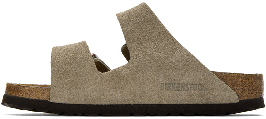 Сандалии Birkenstock Taupe узкие с мягкой стелькой Arizona — фото 3