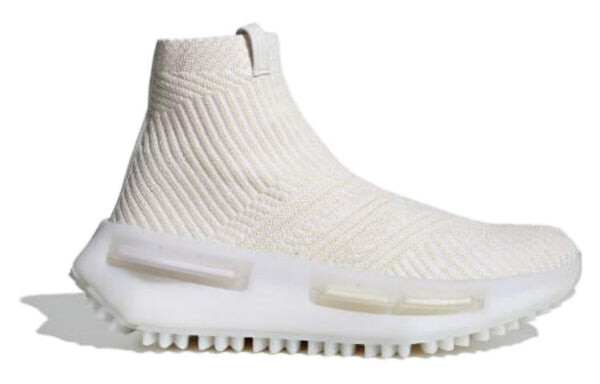 Кроссовки оригиналы nmd_s1 носок Adidas, белый — фото 2