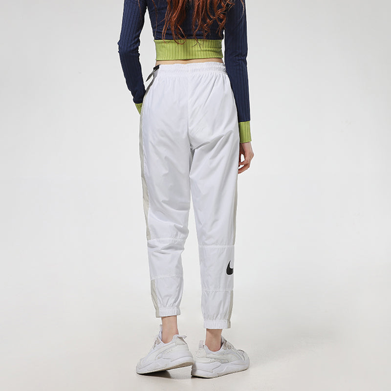Спортивные брюки (WMNS) Nike Nsw Stmnt Wvns Pant Running Training Colorblock Knit Sports Pants/Trousers/Joggers Autumn White DC0041-100 — фото 4
