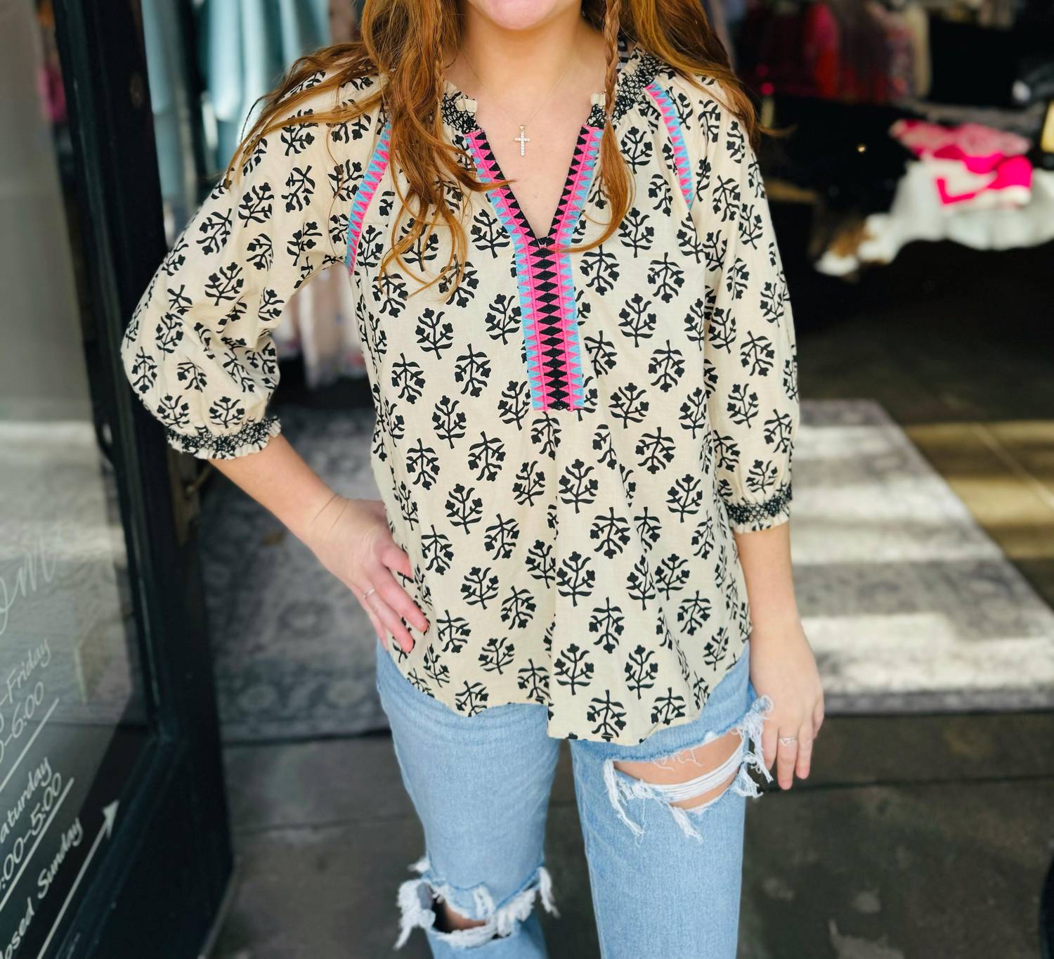 

Топ с буфами на горловине и рукавах цвета айвори Ivy Jane, слоновая кость