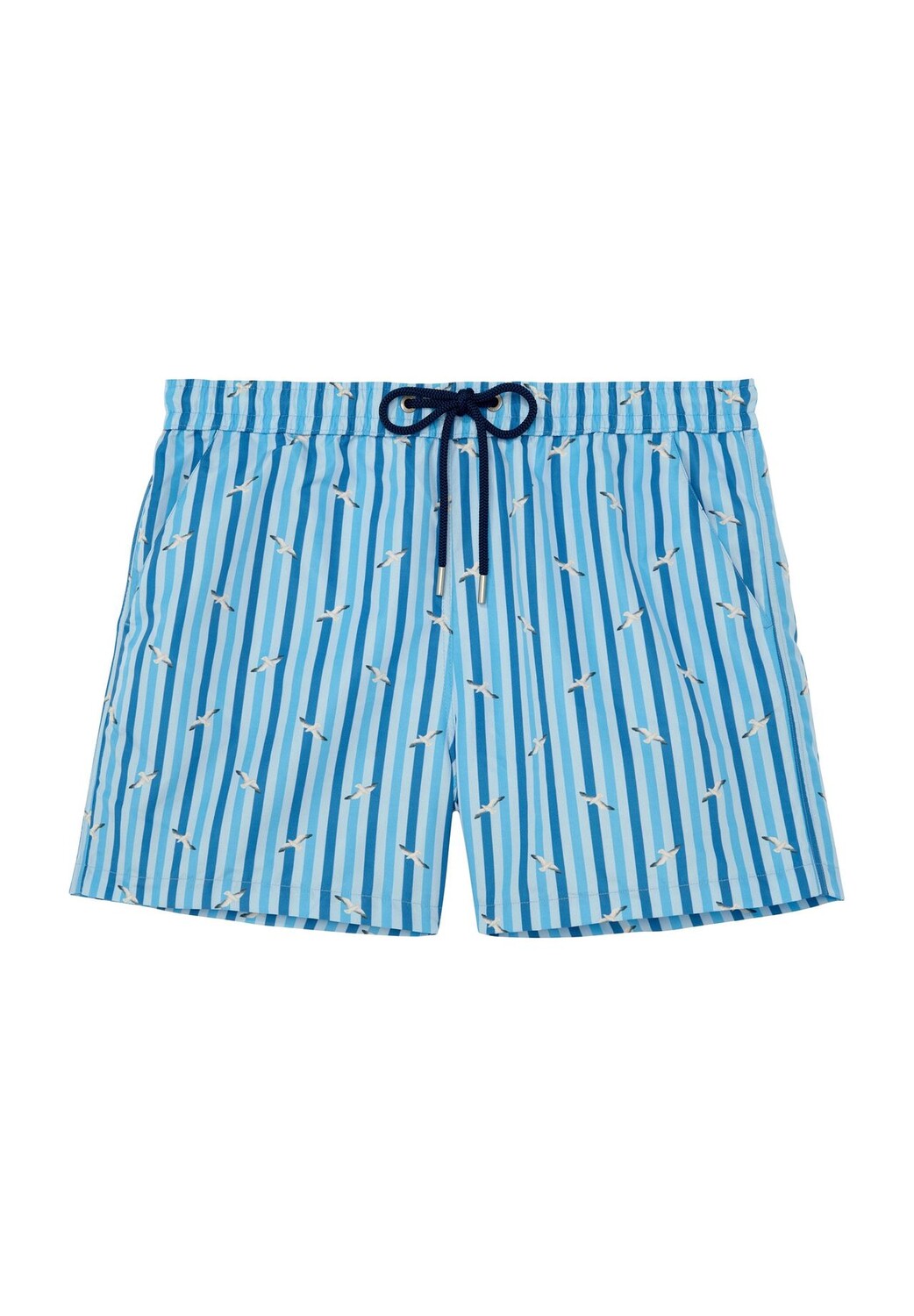 

Мужские шорты для плавания Goeland со шнурком и этикеткой HOM, цвет Blue Stripes