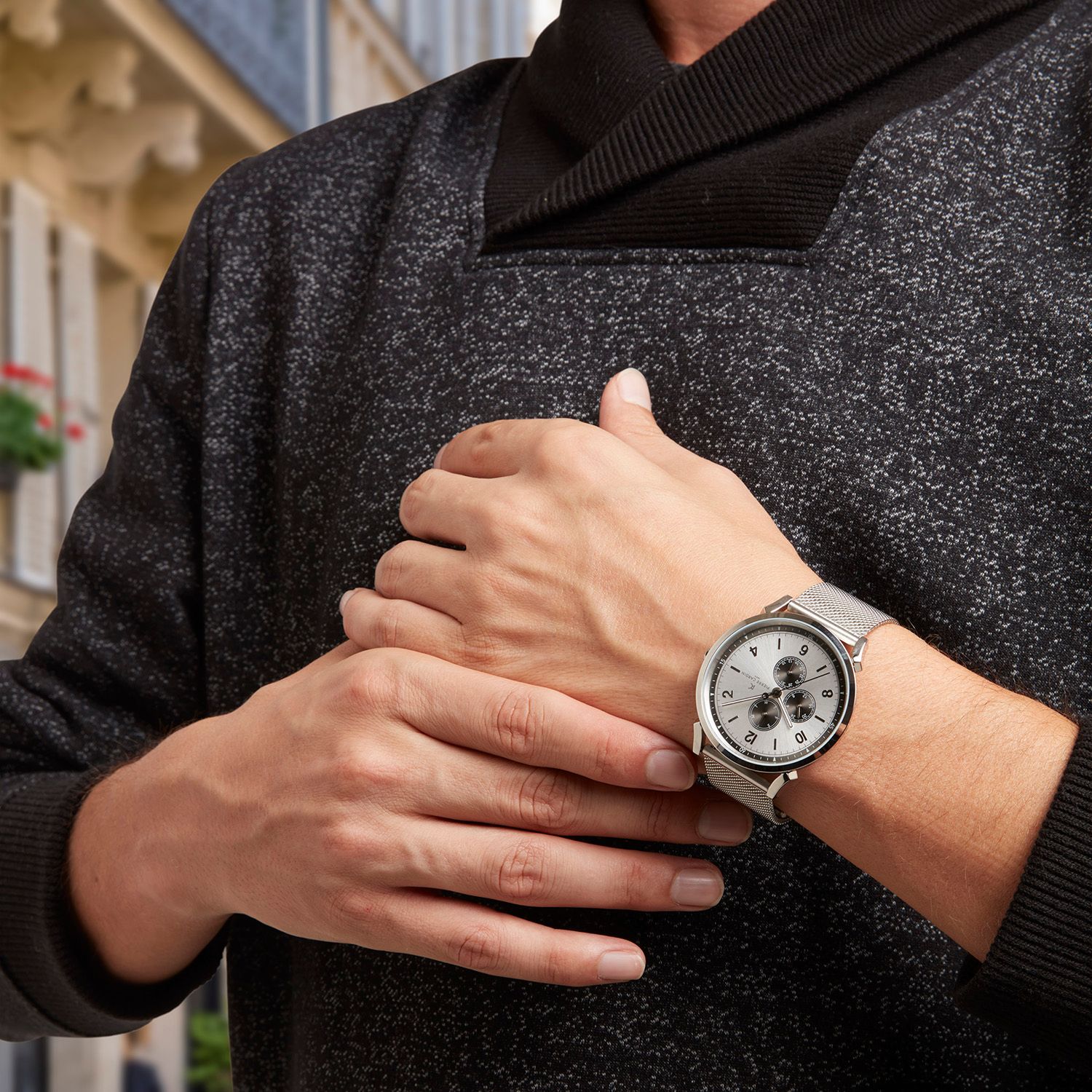 

Серебряные мужские часы Pierre Cardin