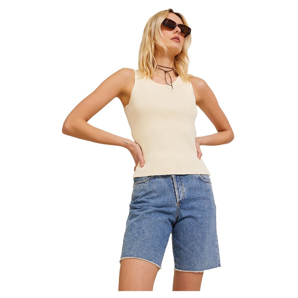 

Футболка без рукавов Jack & Jones April, бежевый