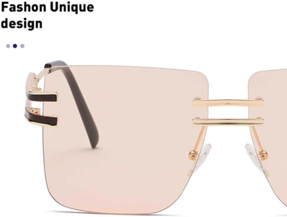 

Крупные солнцезащитные очки для женщин, роскошные очки в металлической оправе, защита от УФ-излучения UV400, квадратные очки для женщин generic, Wtyj004 Clear