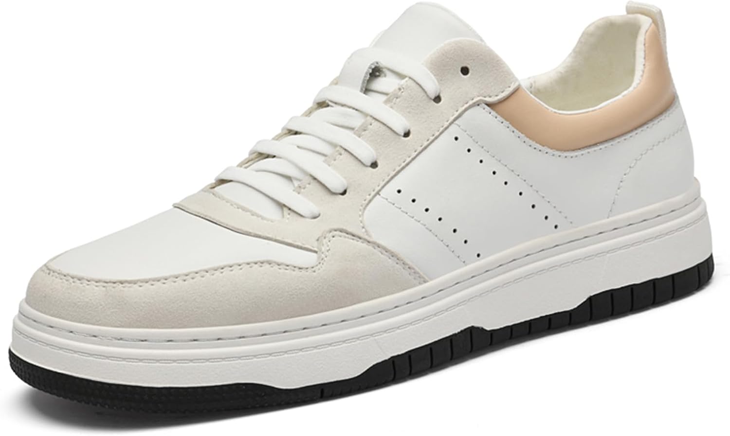 

Мужские ретро кроссовки из премиальной кожи с низким верхом, мужские повседневные стильные обувь Abborora, белый