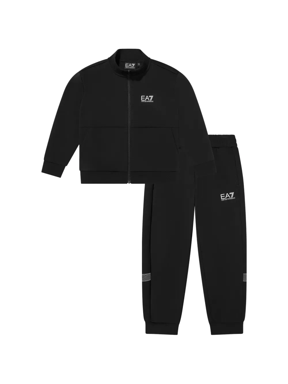 Спортивный костюм с логотипом EA7 Emporio Armani Kids, черный