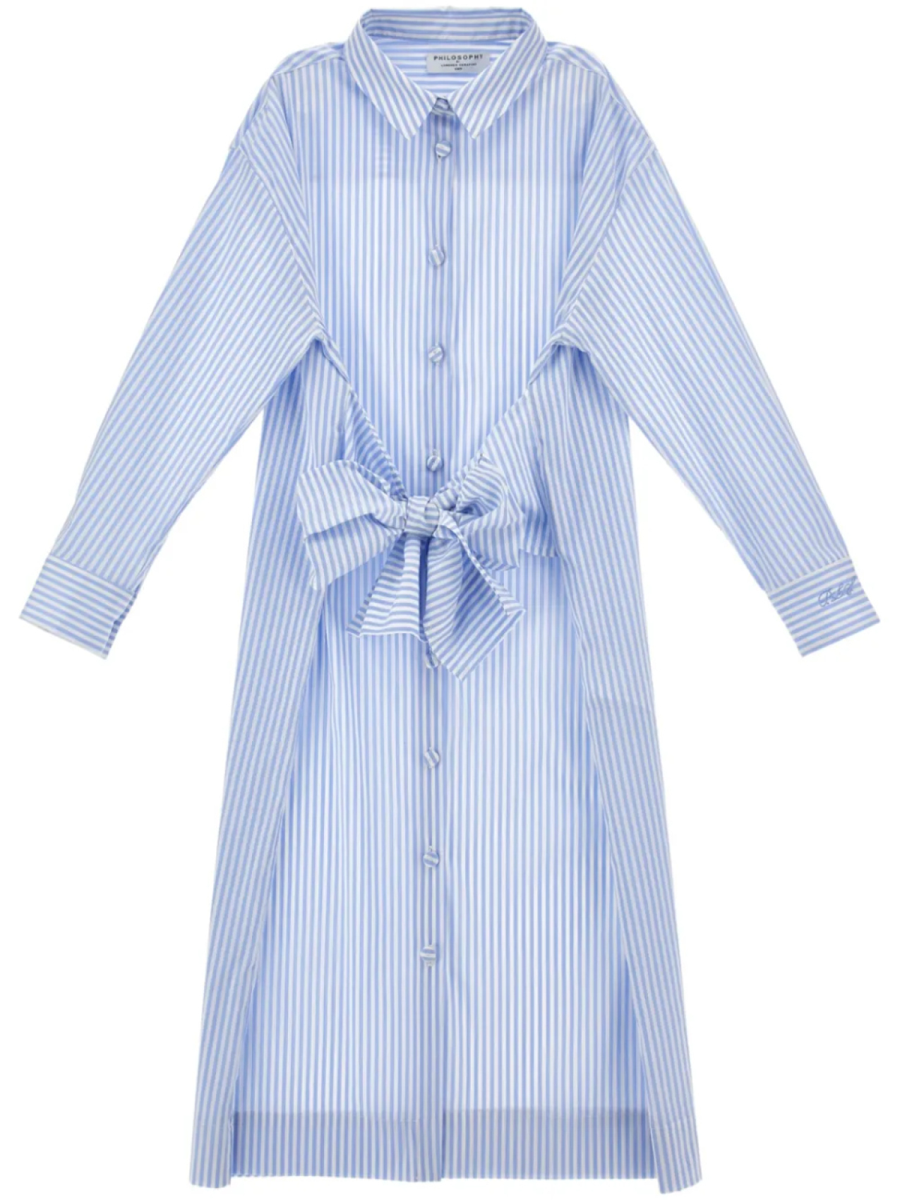 

Philosophy Di Lorenzo Serafini Kids платье в полоску, синий