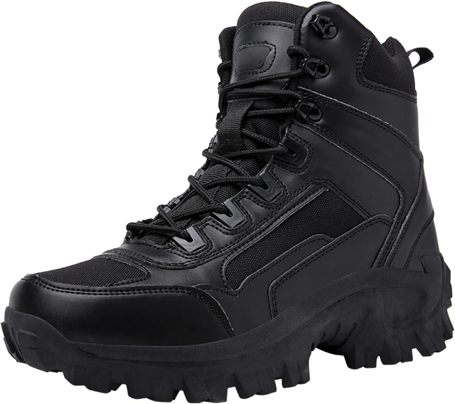 

Тактические ботинки Zivopah для мужчин Легкие боевые военные ботинки Кожаные мотоботинки для скалолазания и работы, черный