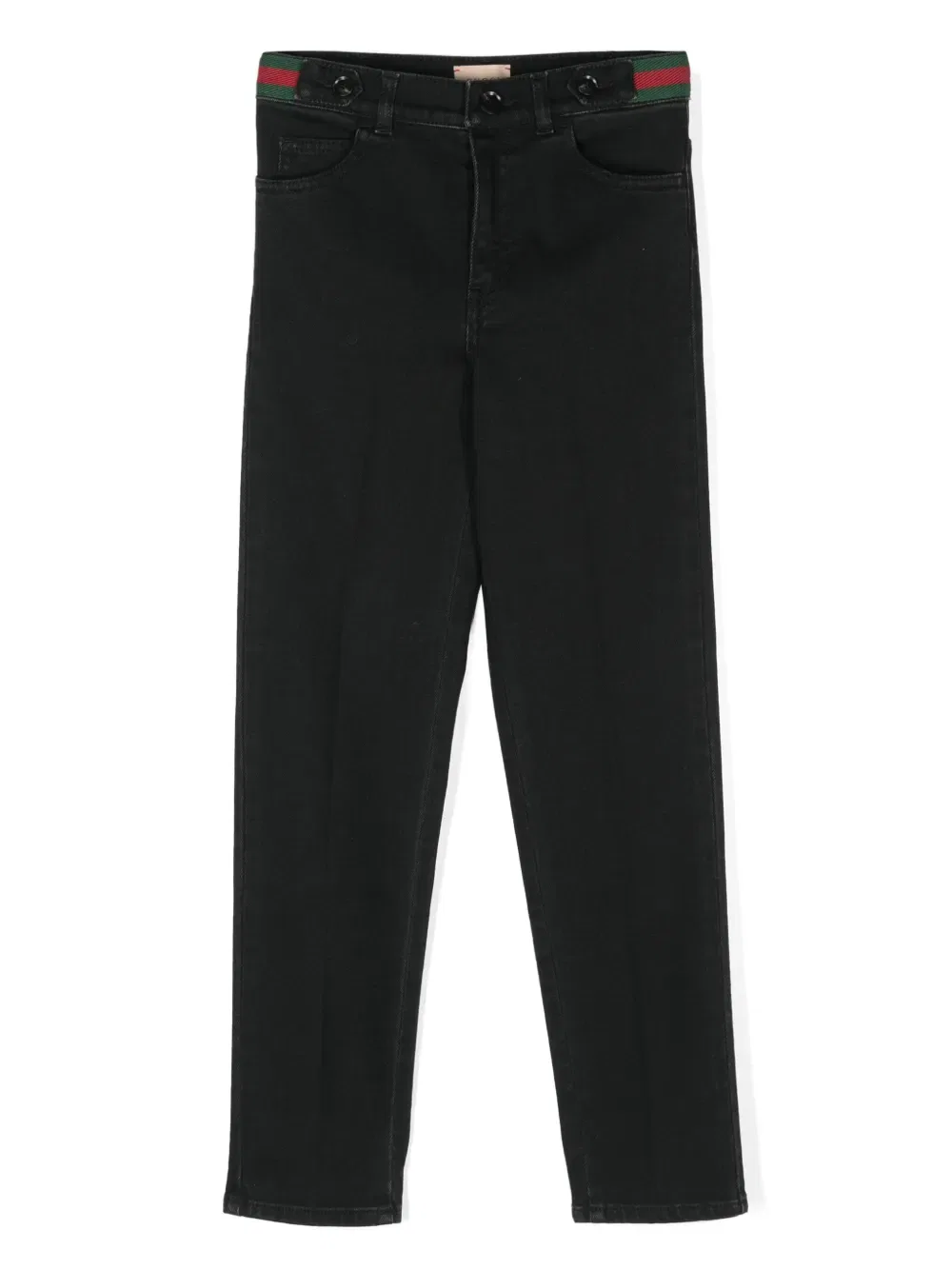 Джинсы Web-Stripe Gucci Kids, черный