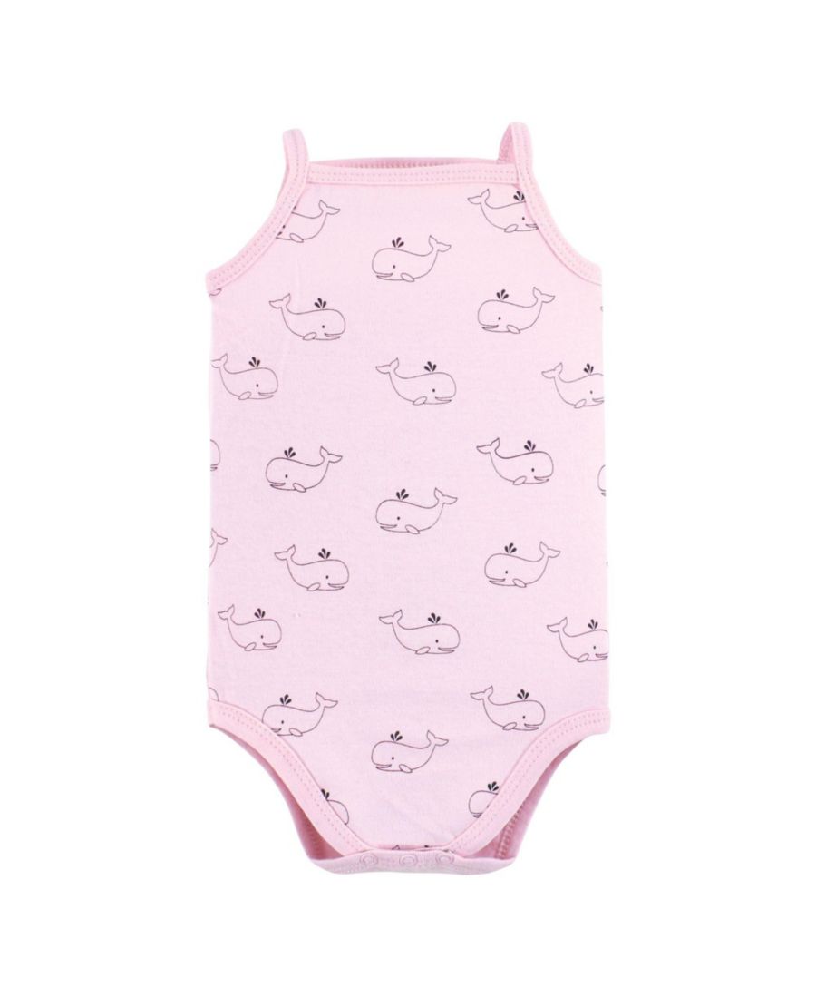 Мягкие хлопковые комбинезоны без рукавов Hudson Baby, Whaley cute girl — фото 4