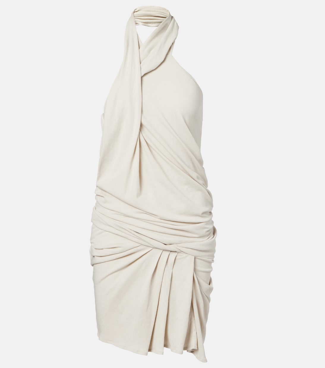 

Мини-платье из хлопкового джерси с драпировкой Entire Studios, Glacier