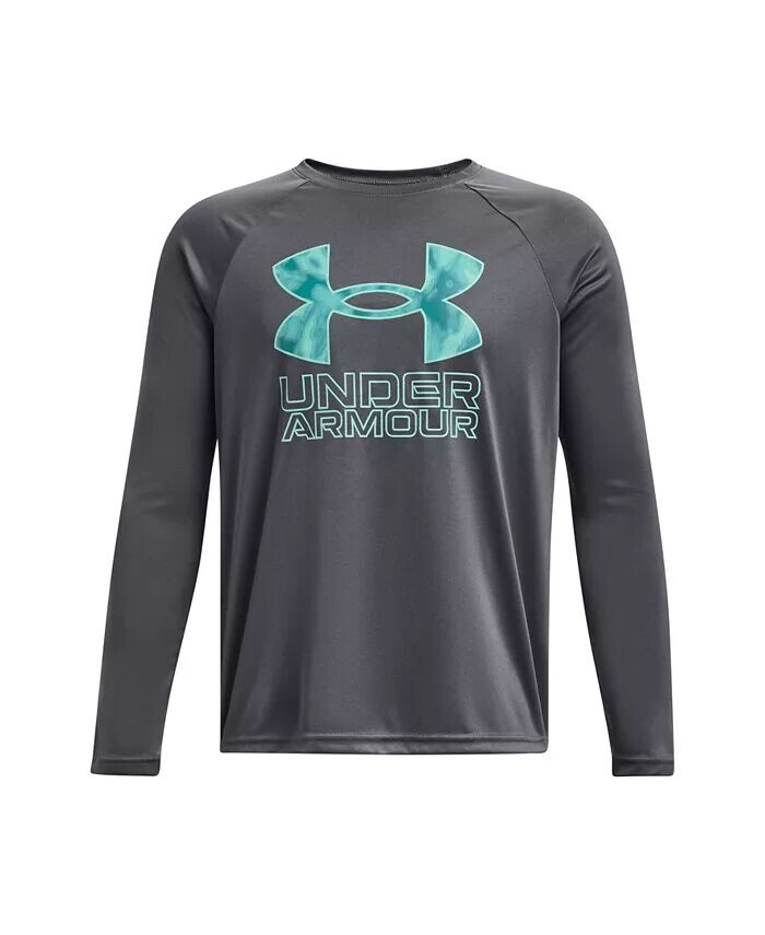 

Футболка с длинными рукавами Big Boys Under Armour Tech Hybrid Print Fill, синий