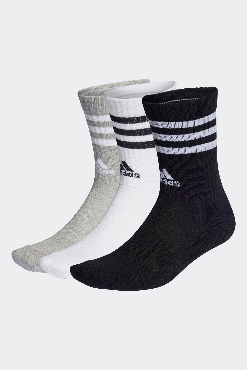 

Набор из 3 пар взрослых носков с 3 полосками adidas, серый