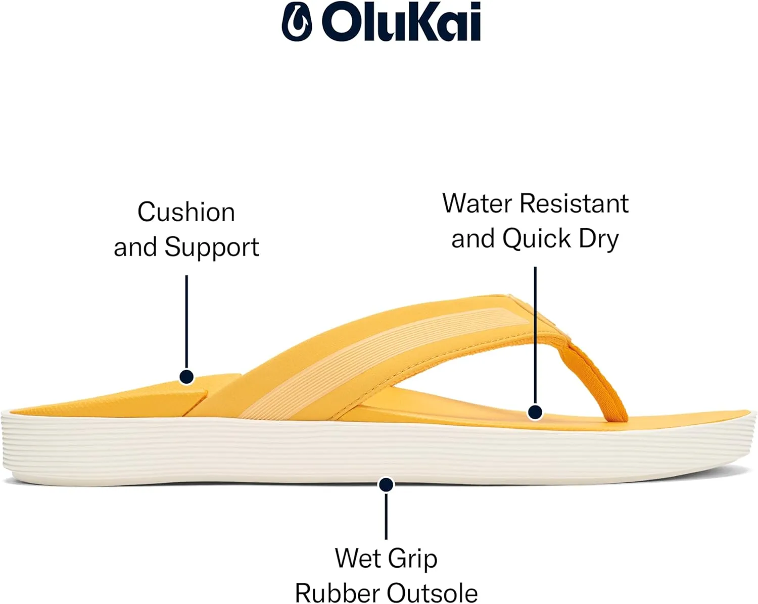 Мужские пляжные сандалии OLUKAI Leeward, быстросохнущие шлепанцы, подходящие для воды — фото 4