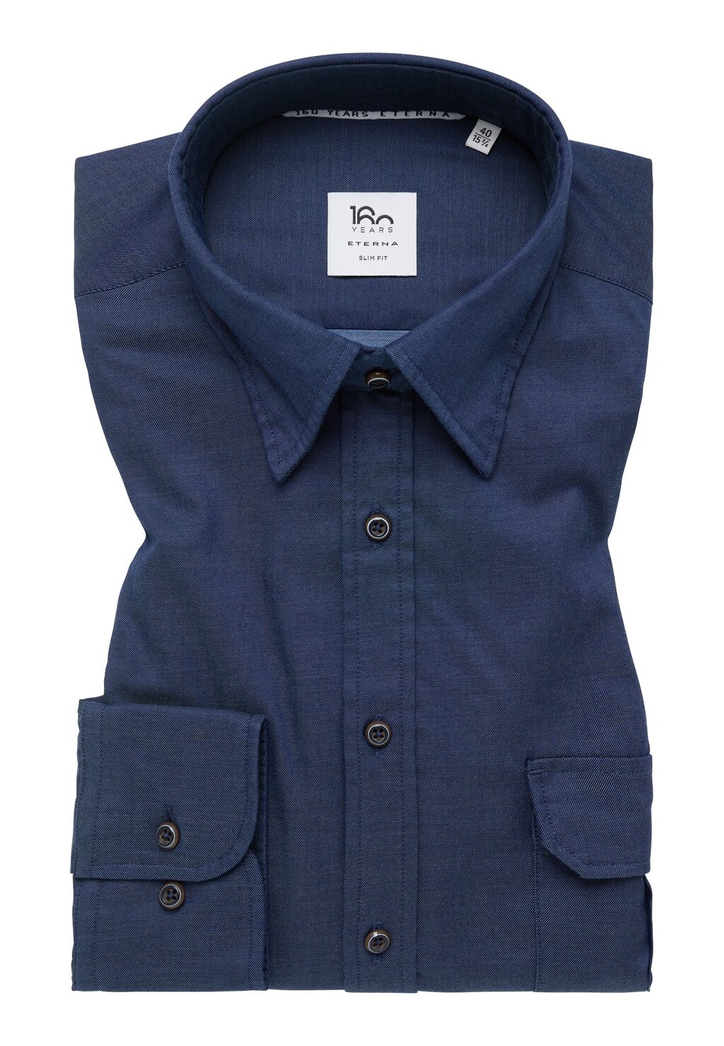 

Рубашка SOFT LUXURY SHIRT SLIM FIT Eterna, темно-синий