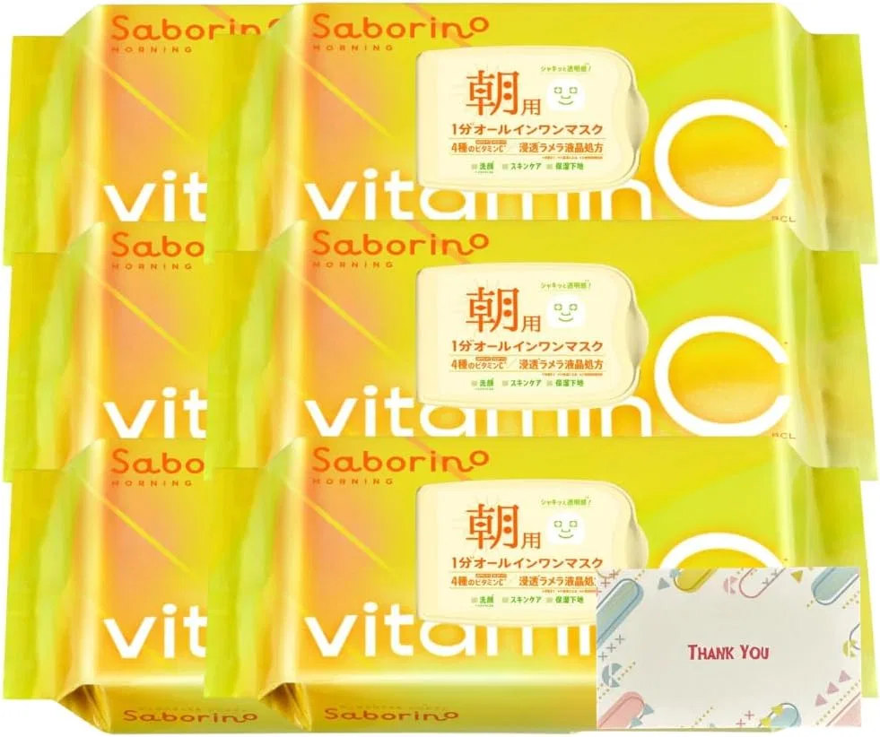 Набор Kunutonn — B CL Company Sa Borino Mezamashi Sheet Vitamin C 30 шт. × 6 наборов
