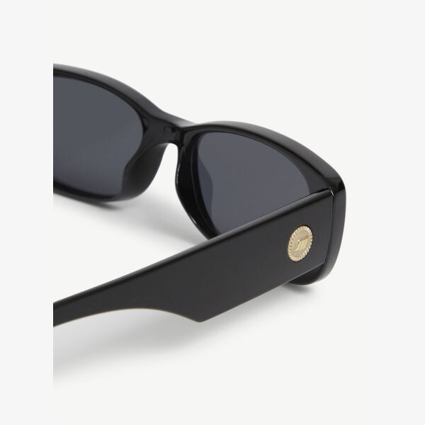 Нереально! солнцезащитные очки в прямоугольной оправе из ацетата Le Specs, цвет mat blk coal smoke mono — фото 4