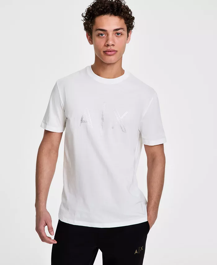 

Мужская футболка классического кроя A|X Armani Exchange, коричневый/бежевый