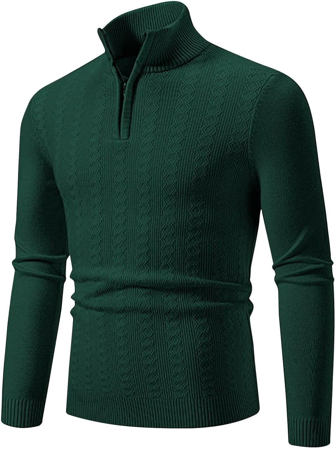 

Muscularfit Zip Up Turtleneck Sweaters для мужчин 2024